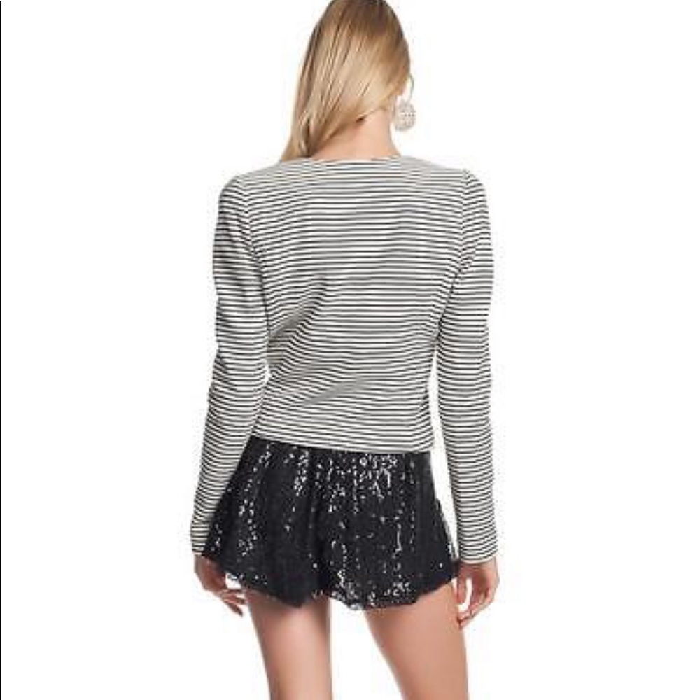 BCBG STRIPED BLAZER XXS